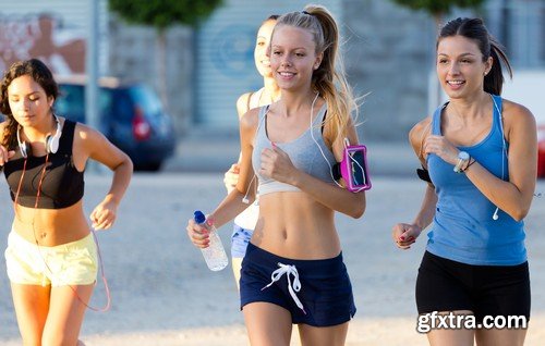 Stock Photos - Sporty girls, 25xEPS