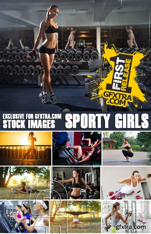 Stock Photos - Sporty girls, 25xEPS