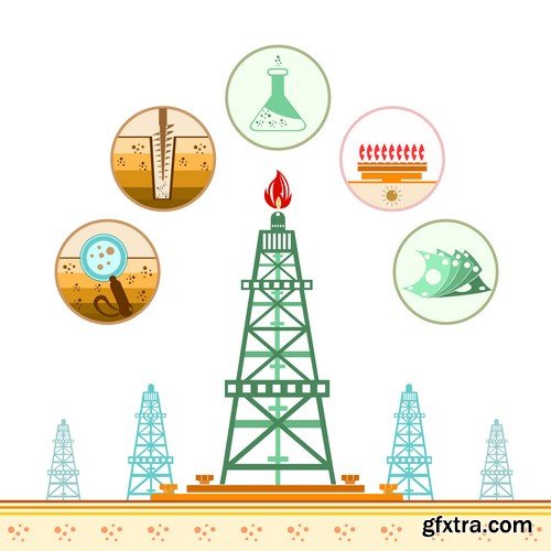 Stock Vectors - Gas Industry 2, 25xEPS