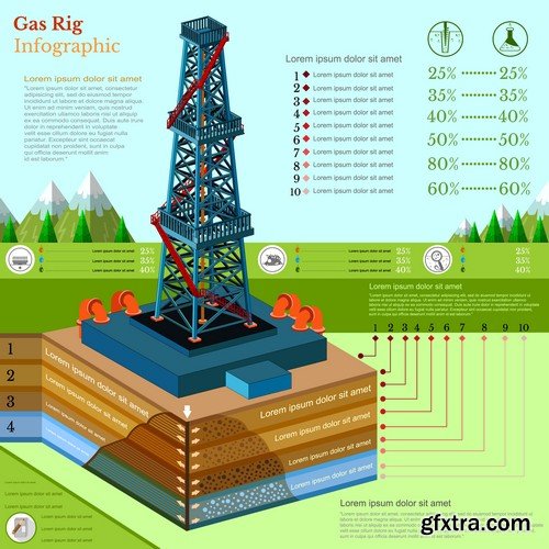 Stock Vectors - Gas Industry 2, 25xEPS