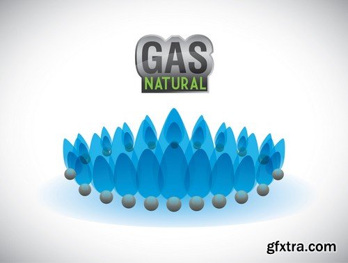 Stock Vectors - Gas Industry 2, 25xEPS