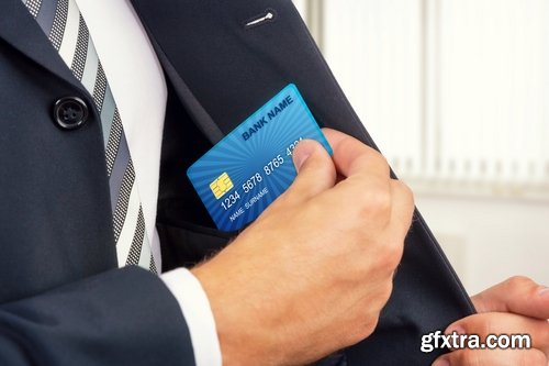 Collection of different bank cards 25 UHQ Jpeg