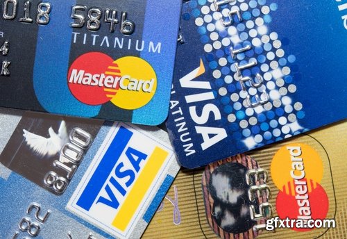 Collection of different bank cards 25 UHQ Jpeg