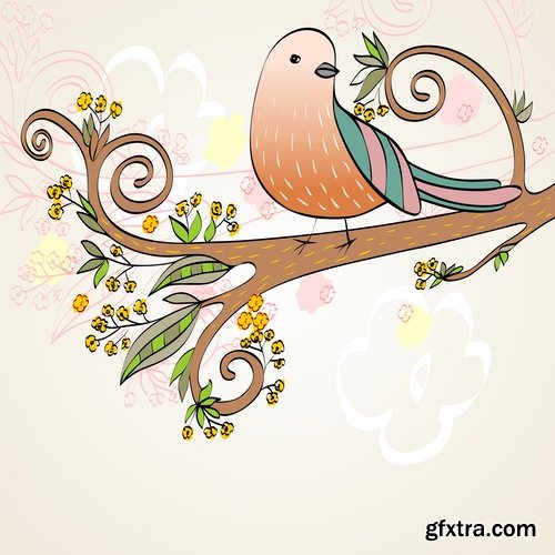 Collection of various birds vector image 25 Eps