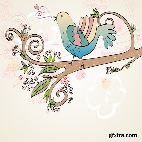 Collection of various birds vector image 25 Eps