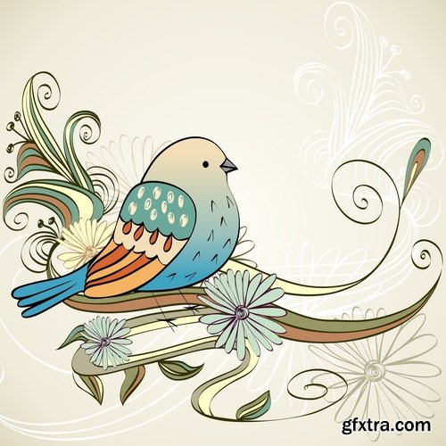 Collection of various birds vector image 25 Eps