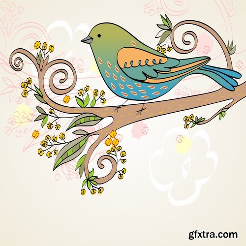 Collection of various birds vector image 25 Eps