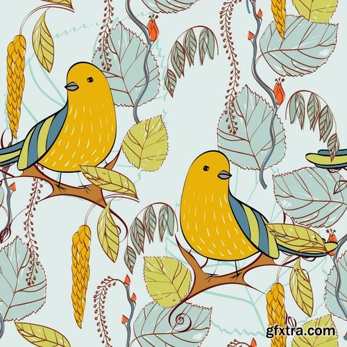 Collection of various birds vector image 25 Eps