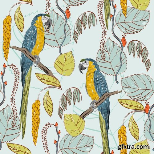 Collection of various birds vector image 25 Eps