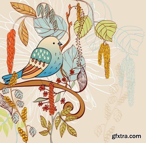 Collection of various birds vector image 25 Eps