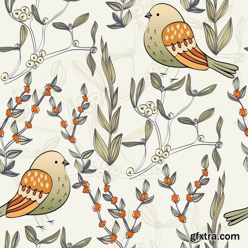 Collection of various birds vector image 25 Eps