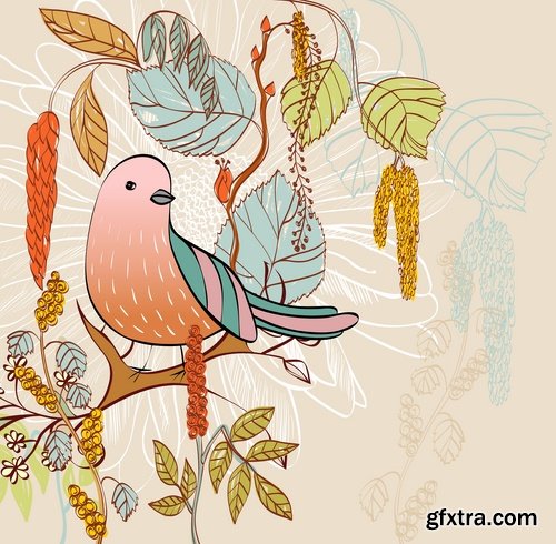 Collection of various birds vector image 25 Eps