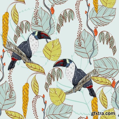 Collection of various birds vector image 25 Eps