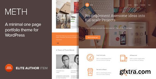 ThemeForest - Meth v1.1.8 - A Minimal One Page Portfolio Theme