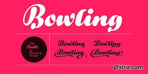 Bowling Script Font Family - 4 Font 193$