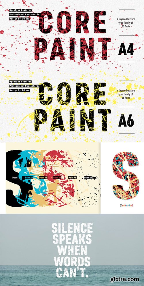 Core Paint Font Family - 15 Font 300$