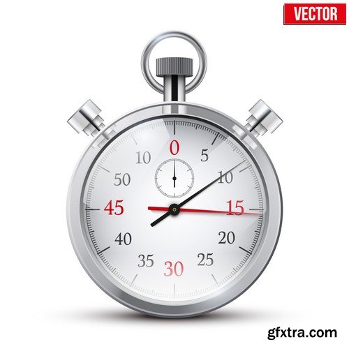 Stock Vectors - Alarm clock, Time, watch 4, 25xEPS