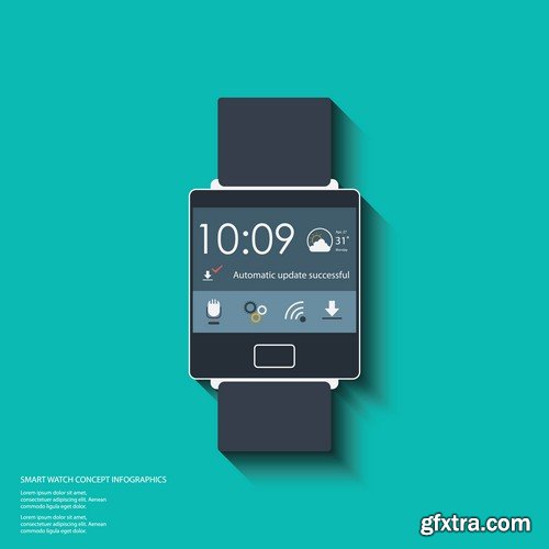 Stock Vectors - Alarm clock, Time, watch 4, 25xEPS