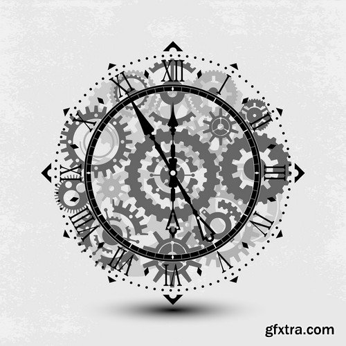 Stock Vectors - Alarm clock, Time, watch 4, 25xEPS