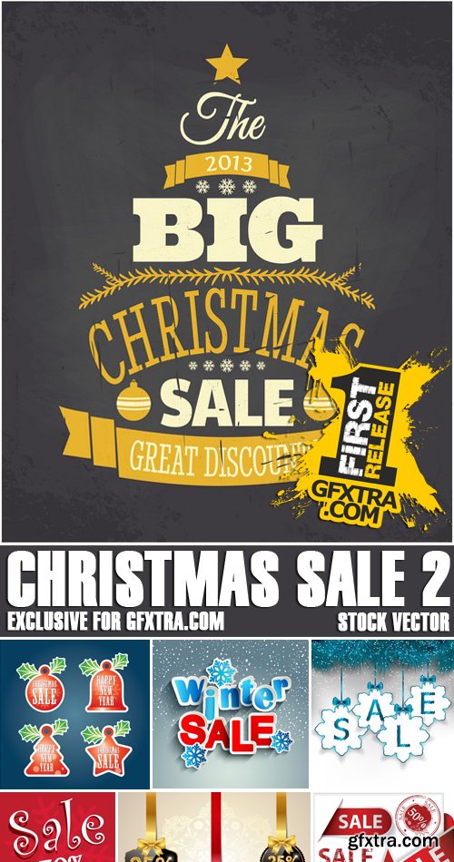 Stock Vectors - Christmas Sale 2, 25xEPS