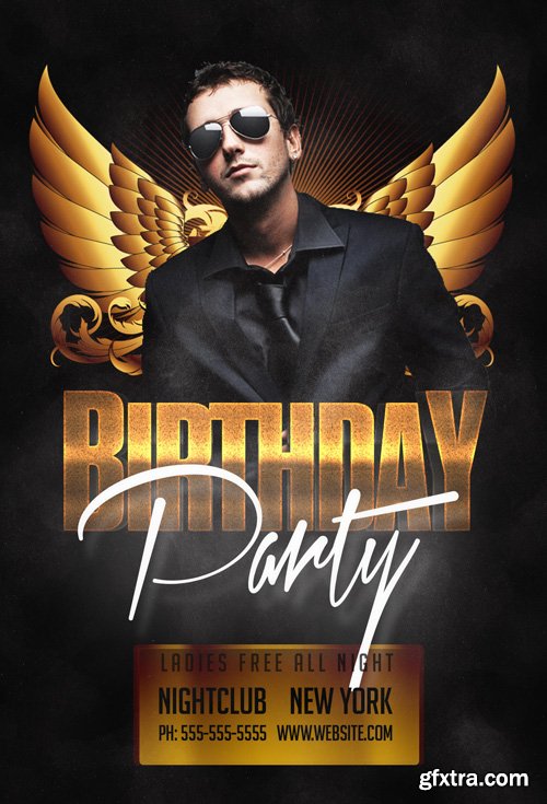 Birthday Bash Party Flyer Template