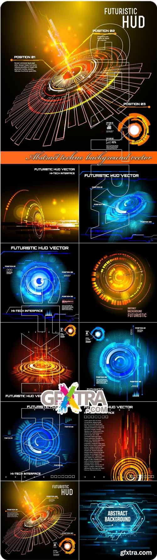 Abstract techno background vector