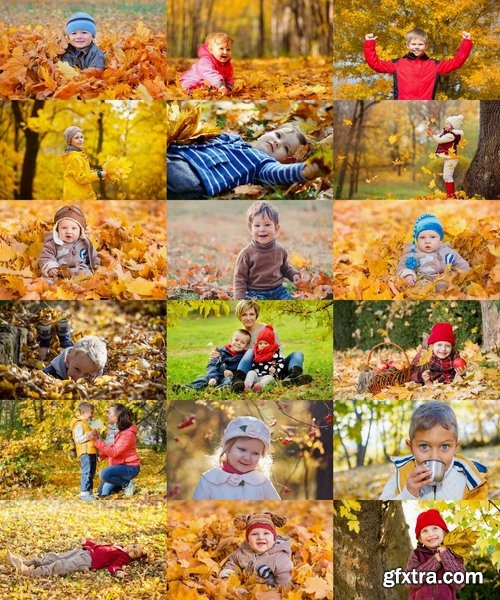 Beautiful collection of autumn children 25 UHQ Jpeg