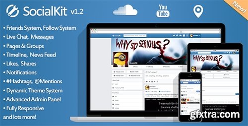 CodeCanyon - SocialKit v1.2.1 - Social Networking Platform - PHP Script