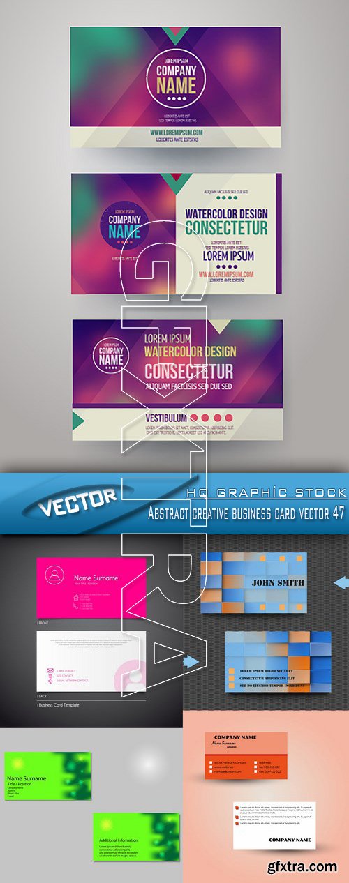 Stock Vector - Abstract creative business card vector 47