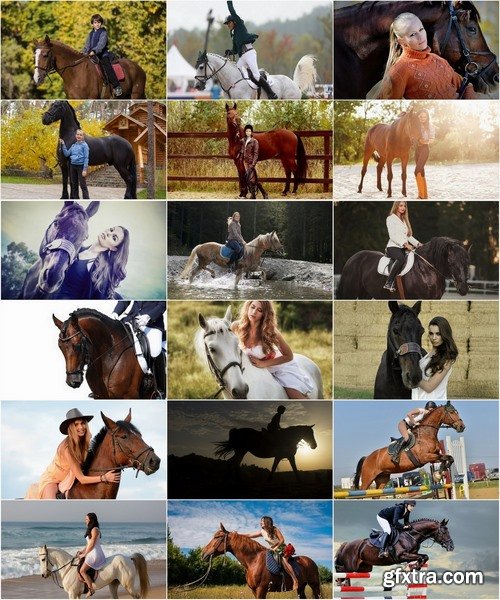 Collection of riders on horses 25 UHQ Jpeg