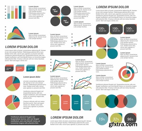 Collection of elements of infographics vector image 25 Eps