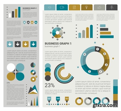 Collection of elements of infographics vector image 25 Eps