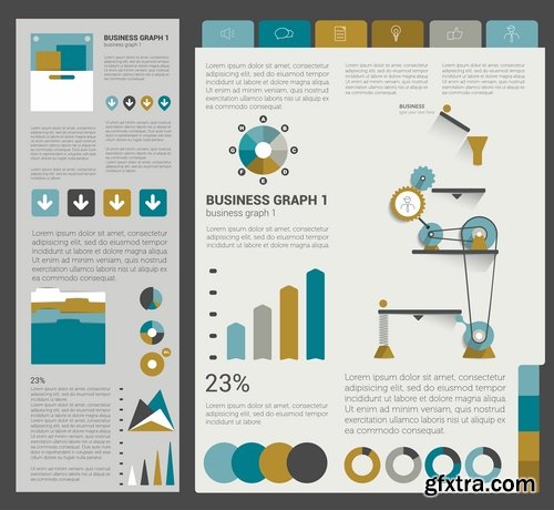 Collection of elements of infographics vector image 25 Eps