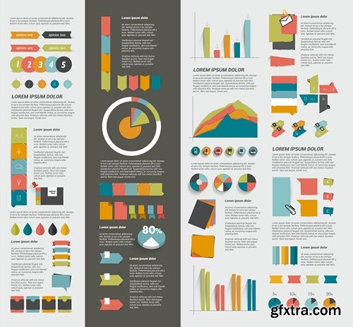 Collection of elements of infographics vector image 25 Eps