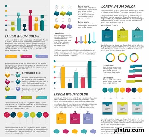 Collection of elements of infographics vector image 25 Eps