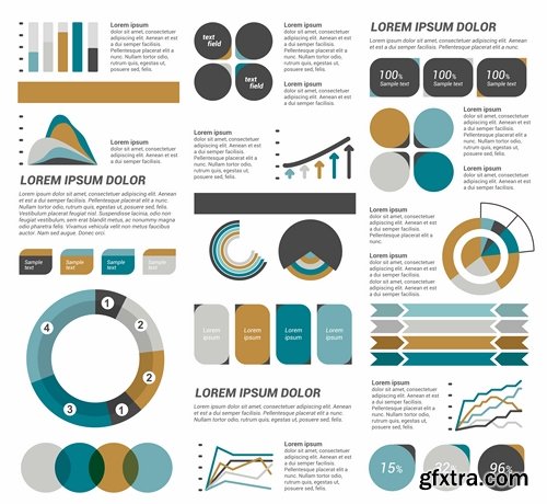 Collection of elements of infographics vector image 25 Eps