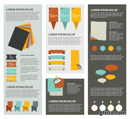 Collection of elements of infographics vector image 25 Eps