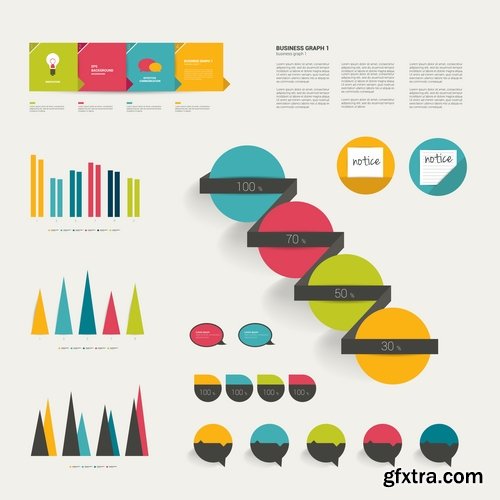 Collection of elements of infographics vector image 25 Eps