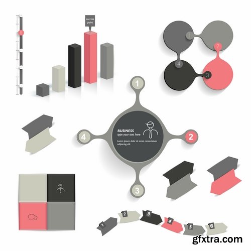 Collection of elements of infographics vector image 25 Eps