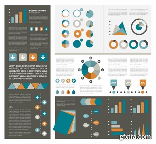 Collection of elements of infographics vector image 25 Eps