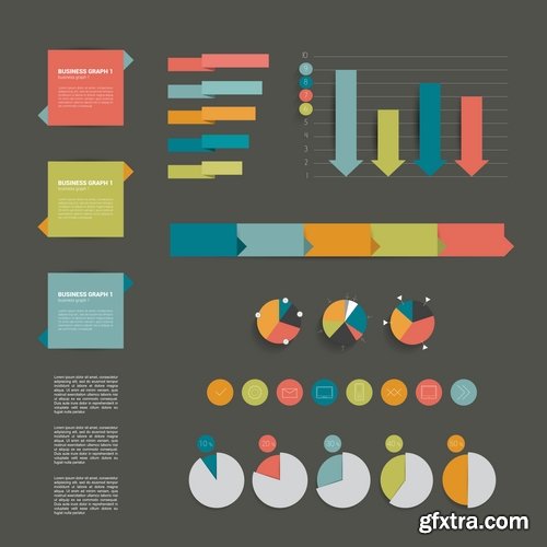 Collection of elements of infographics vector image 25 Eps