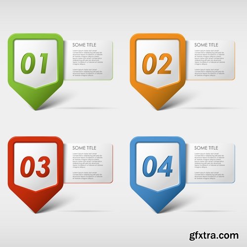 Collection of elements of web design vector image 25 Eps