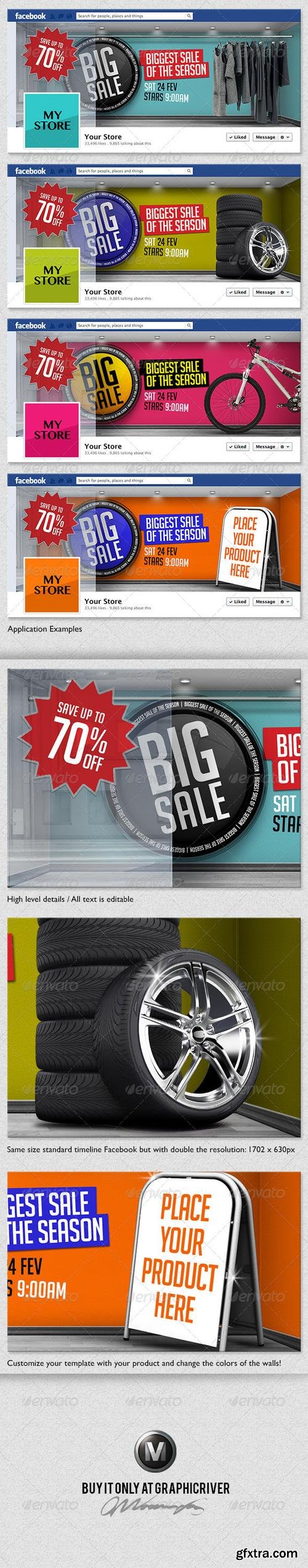 GraphicRiver - 4 3D Sales Templates for Facebook Timeline