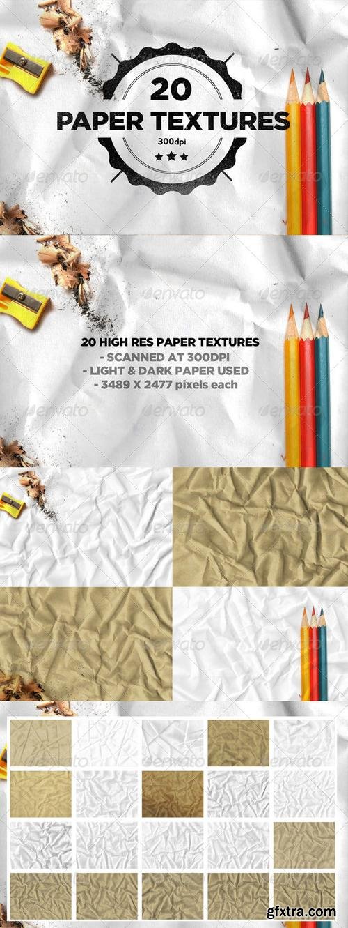 GraphicRiver - 20 Folded Paper Textures