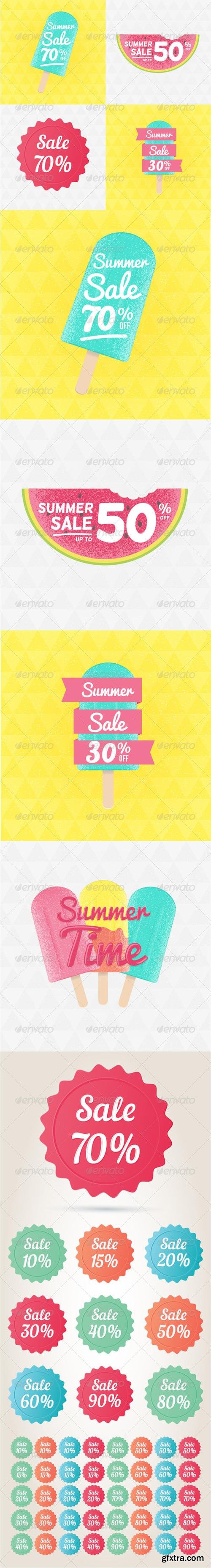 GraphicRiver - Summer Sale Badges Set