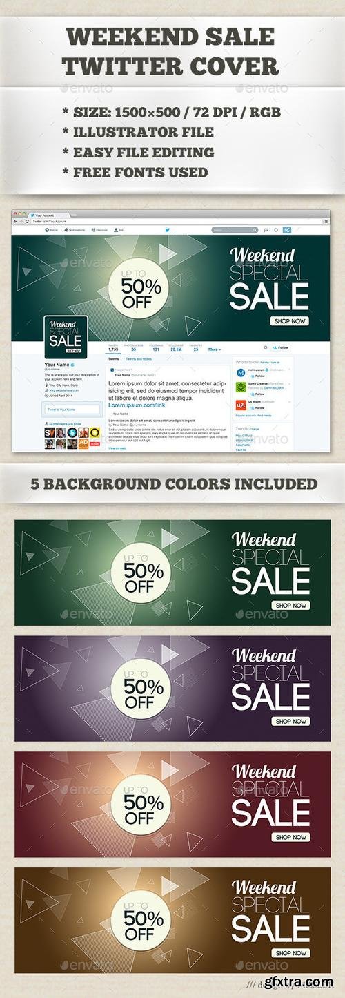 GraphicRiver - Weekend Sale Twitter Cover