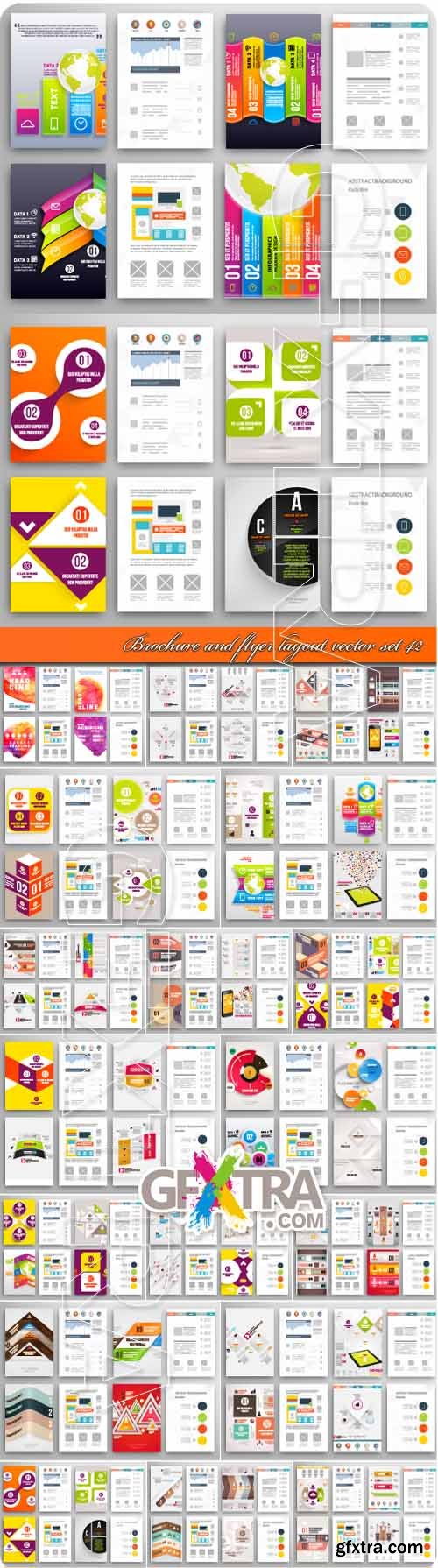 Brochure and flyer layout vector set 42