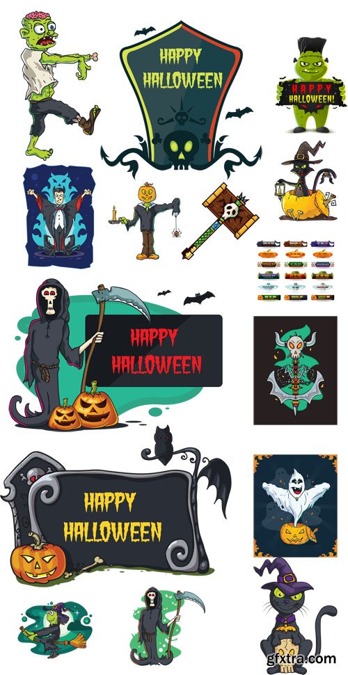 Halloween Characters Set