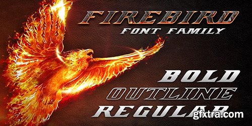 Firebird Font Family - 3 Fonts 140$