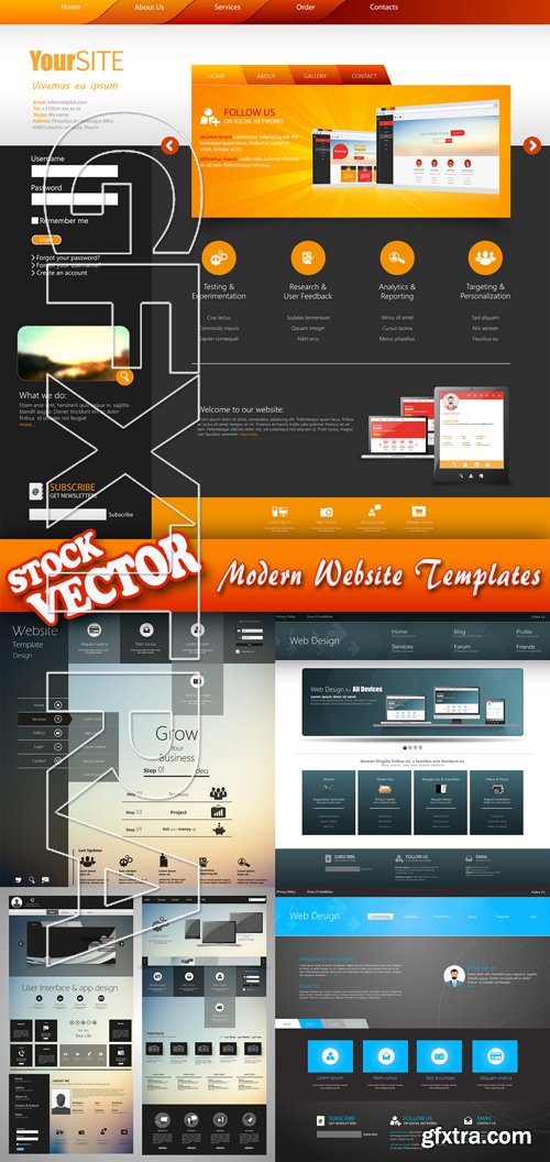 Stock Vector - Modern Website Templates